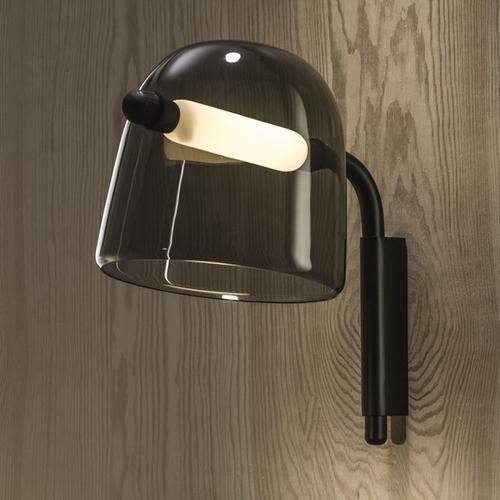 Ντιζάιν φωτιστικό τοίχου LED με απόχρωση καπνιστού γυαλιού