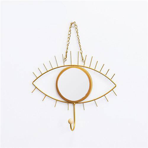Στρογγυλός διακοσμητικός κρεμαστός καθρέφτης τοίχου Nordic Yellow Eye