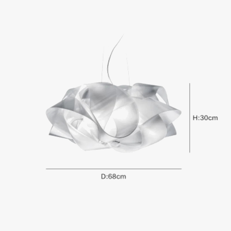 Κρεμαστό φως Italian Slamp Fabula λευκό λουλούδι