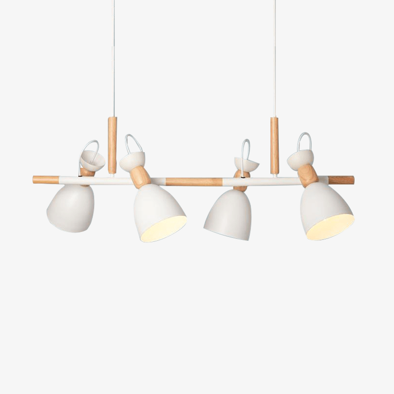 Ξύλινο κρεμαστό φωτιστικό σποτ από μέταλλο και ξύλο (πολλά χρώματα)