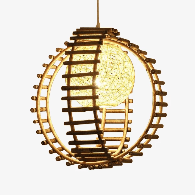 Σκανδιναβικό φωτιστικό κρεμαστό ράγας μπαμπού