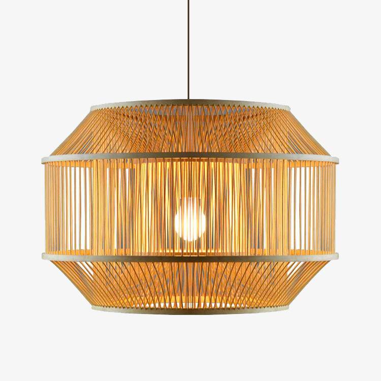 Φωτιστικό κρεμαστό σχέδιο κλουβιού Zen μπαμπού