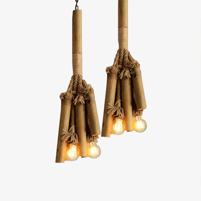 Κρεμαστό φωτιστικό δυναμίτης από μπαμπού κάνναβης