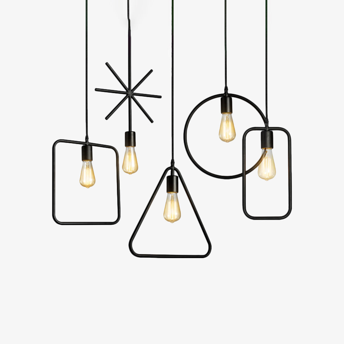 Ανάρτηση σε γεωμετρικό σχήμα: τετράγωνο, στρογγυλό, τρίγωνο, αστέρι