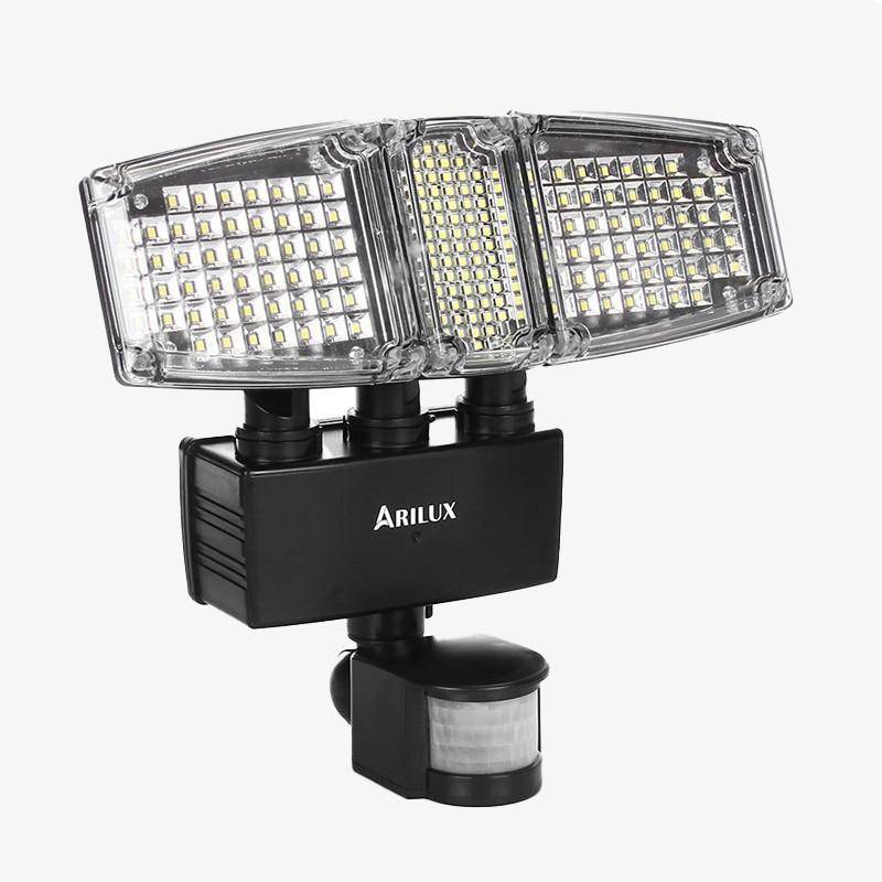 Ηλιακός προβολέας εξωτερικού χώρου με 178 LED Arilux (μαύρο ή άσπρο)