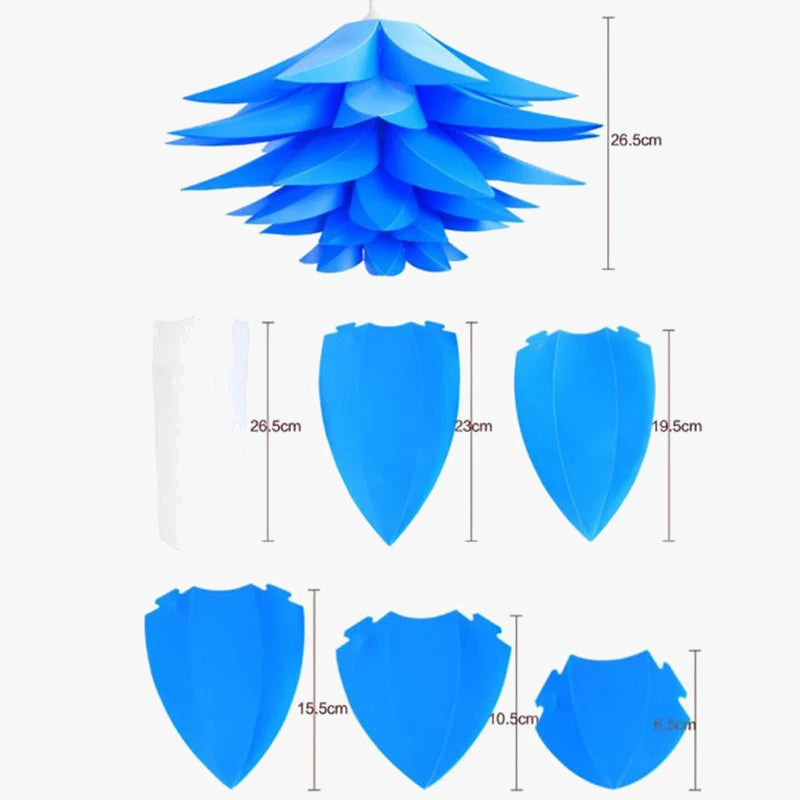 κρεμαστό φωτιστικό 50 cm Lotus αμπαζούρ Παζλ