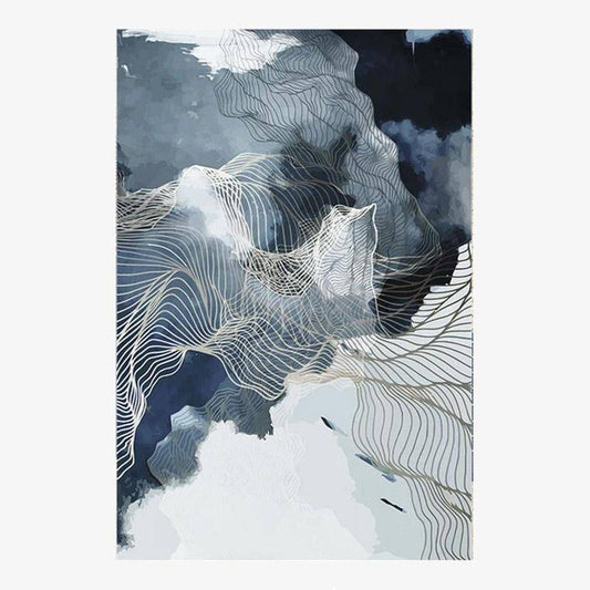 Ορθογώνιο χαλί σχεδιαστή με αφηρημένο στυλ Oxavo B