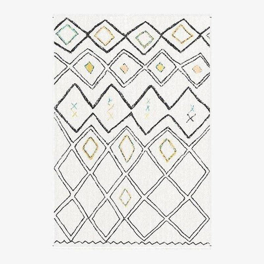Ορθογώνιο χαλί με γεωμετρικά σχήματα στυλ Piquio G