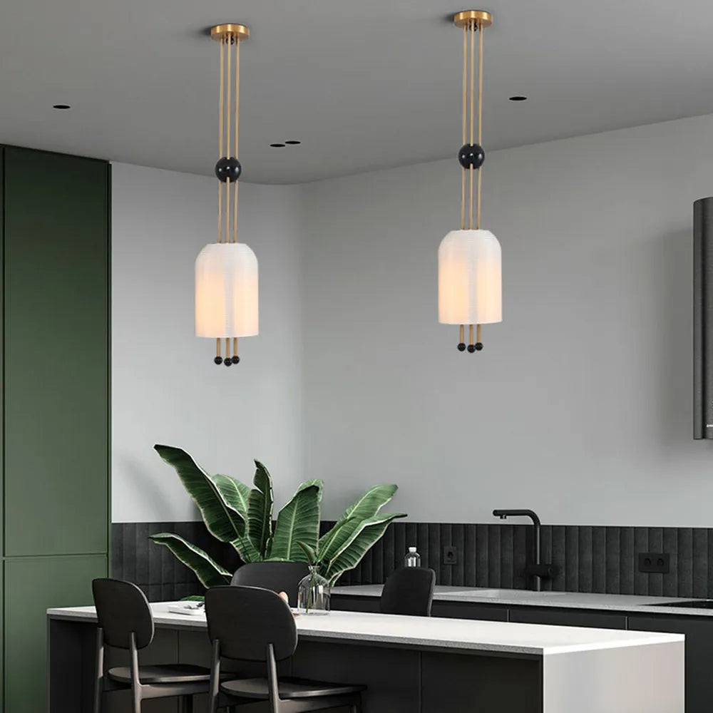 Γυάλινο μενταγιόν φαναριού μονής κεφαλής