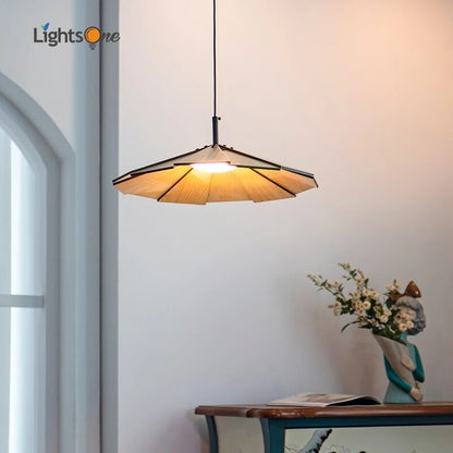 Κρεμαστό φως γιαπωνέζικου στυλ μονόκεφαλο μασίφ ξύλο