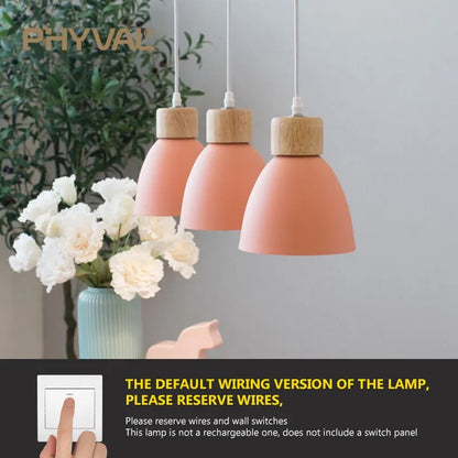 Σκανδιναβικός ξύλινος πολυέλαιος 3 κεφαλών διακόσμηση