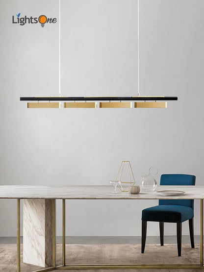 Μοντέρνο μινιμαλιστικό εστιατόριο Long Chandelier