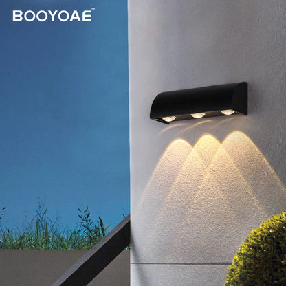 Φωτιστικό τοίχου LED Φωτιστικά Εξωτερικού χώρου Μοντέρνα Είσοδος Σκάλα Μπαλκόνι Σπίτι Κήπος 110V IP54 Βεράντα Βεράντα Αδιάβροχο μαύρο φωτιστικό τοίχου