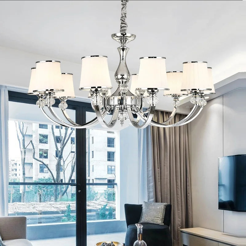 Luster Chrome moderne Led en cristal E14