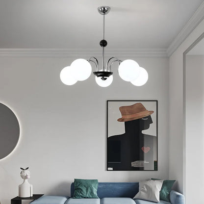 πολυέλαιος λευκό γυαλί σκανδιναβικό αμερικανικό led κρεμαστό ανοιχτό χρυσό