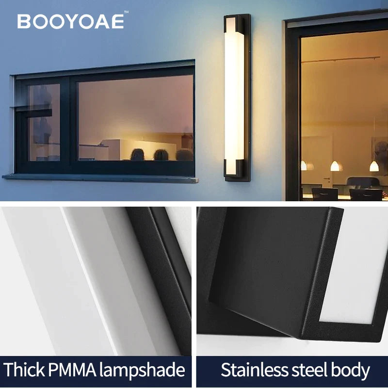 Φωτιστικό τοίχου LED εξωτερικού χώρου IP65 εξωτερικός τοίχος βεράντα μπαλκόνι από ανοξείδωτο ατσάλι Φωτιστικό γκαράζ βεράντα κήπου αδιάβροχο φωτισμό αυλής