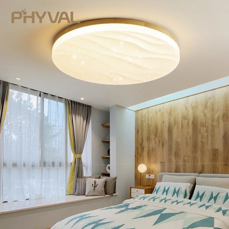 Ατμόσφαιρα led από σκανδιναβικό ξύλινο φως οροφής