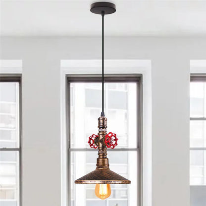 Loft Steampunk Vintage Μεταλλικό Φωτιστικό Σωλήνα Νερού