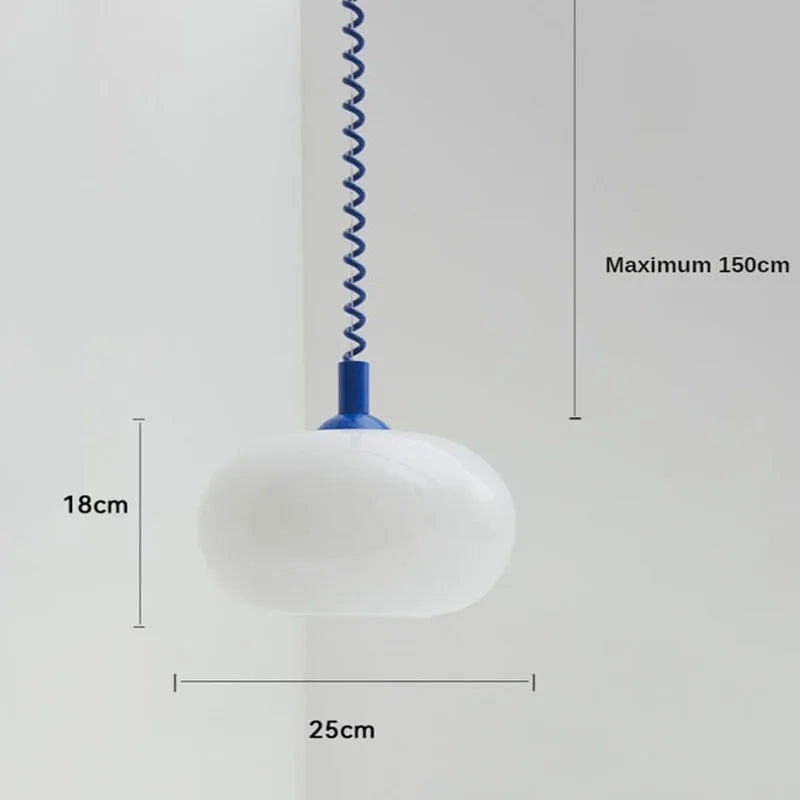 Bauhaus Glass Chandeliers Nordic κρεμαστά φωτιστικά Υπνοδωμάτιο Εκτός από το σαλόνι Τραπεζαρία Εστιατόριο Μοντέρνο έγχρωμο κρεμαστό φωτιστικό