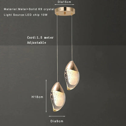 Κρεμαστό φωτιστικό κρυστάλλου Fumi