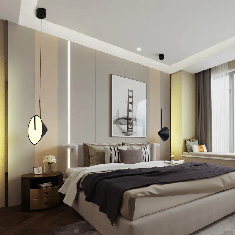 Σκανδιναβικό μοντέρνο μεταλλικό κώνο led με μενταγιόν φωτιστικό εσωτερικό