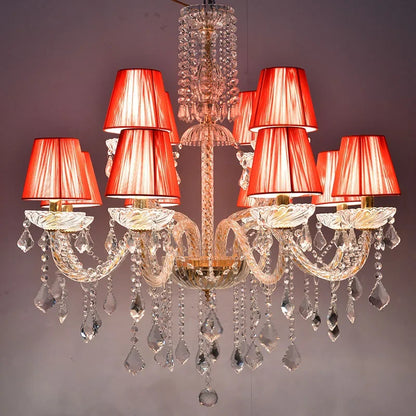 European Crystal Chandelier Creative Lamp στο σαλόνι Μπαρ Τηλεόραση Maan Cafe Restaurant Chandelier Hotel Golden Crystal Lamps