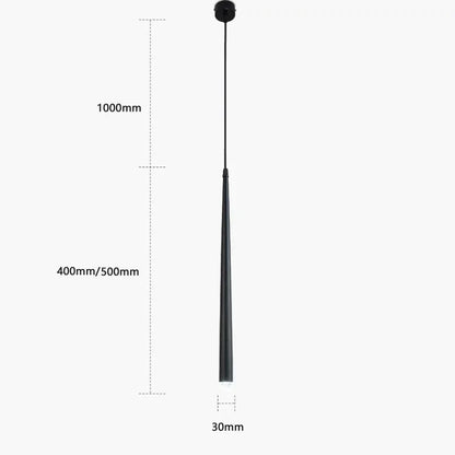 μενταγιόν φωτιστικόCone LED ακρυλική φυσαλίδα Long Tube