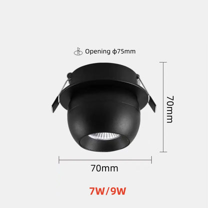 Στρογγυλό Spot LED Dimmable Downlights Διακόσμηση δωματίου 10W 12W COB