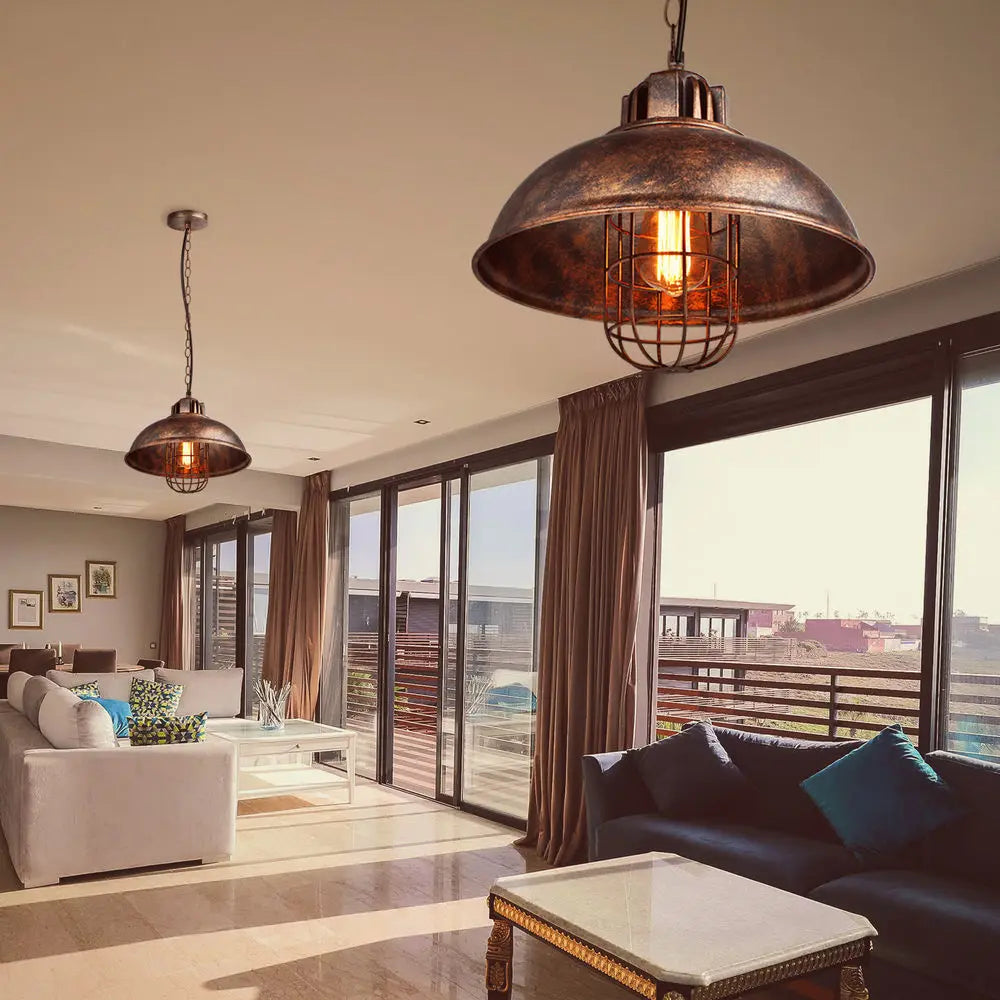 πολυέλαιος σκουριά μεταλλική οροφή σπίτι εστιατόριο