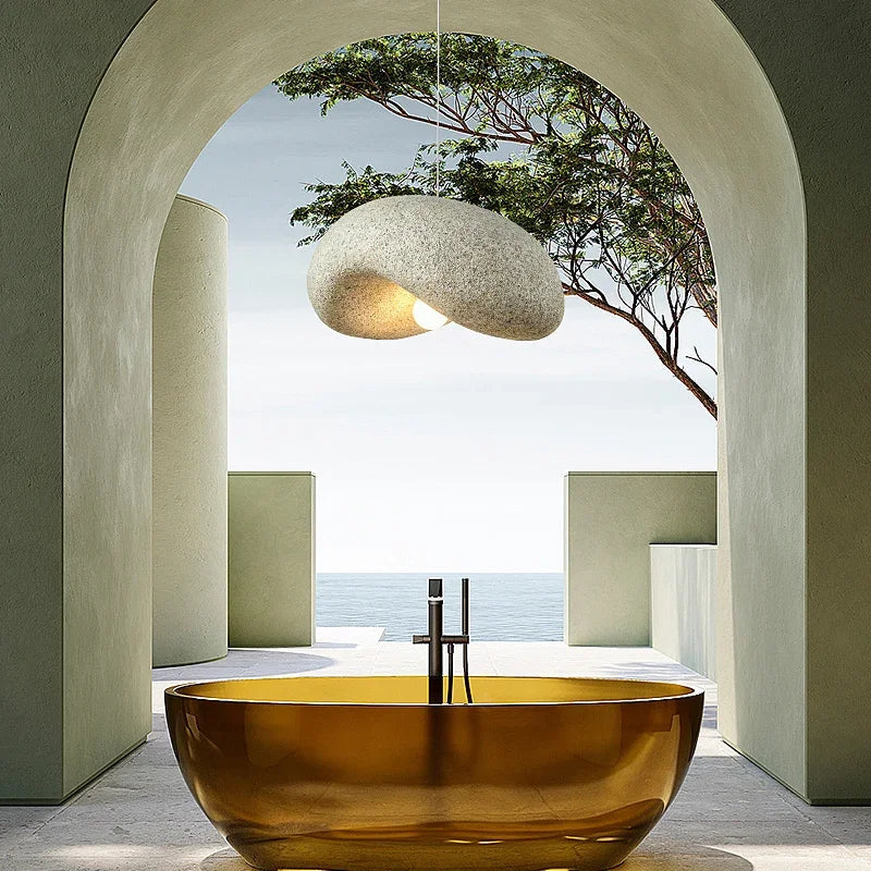 Στρογγυλεμένος πολυέλαιος σχεδιαστών Ιαπωνικού στυλ