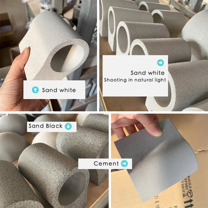 Δημιουργικό επιτοίχιο φωτιστικό τσιμέντου στο Terrazzo