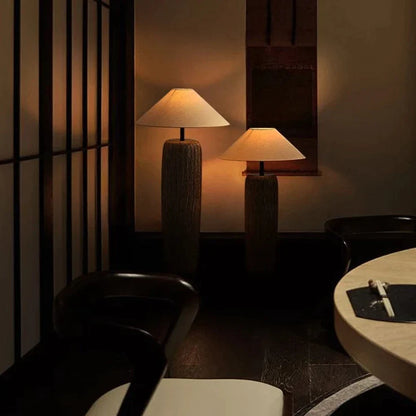 Φωτιστικό δαπέδου ιαπωνικής αγγειοπλαστικής αντίκες