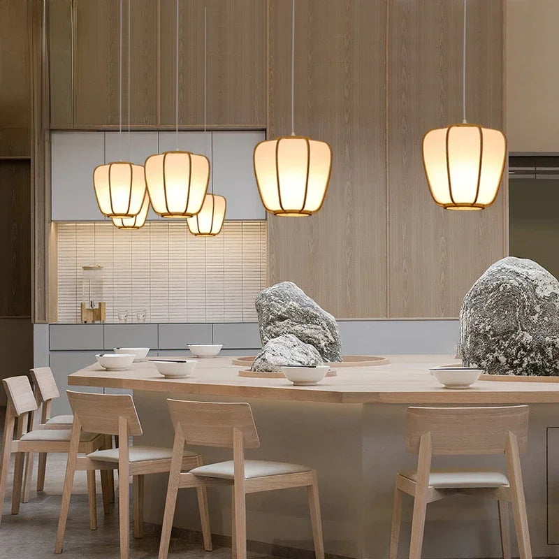 Κρεμαστό φως από κινέζικο μπαμπού