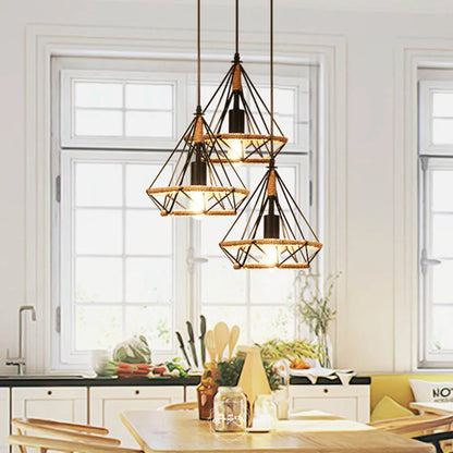Κρεμαστό φωτιστικό κλουβιού Loft industrial style