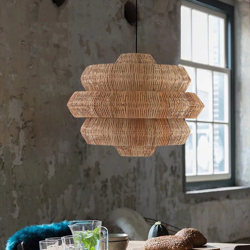 Ανάρτηση Bohemian Style Rattan Art en rotin