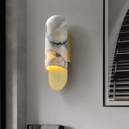 Φωτιστικό τοίχου πολυτελείας από χαλκό και μάρμαρο