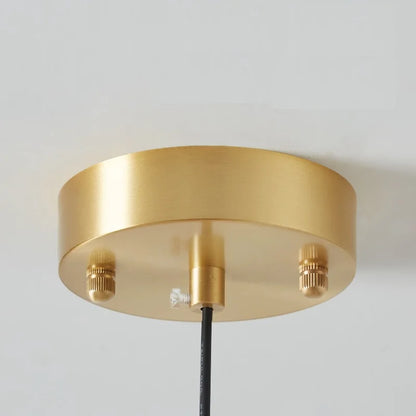 Κρεμαστό φωτιστικό Bauhaus LED από γυαλί και χρυσό μέταλλο