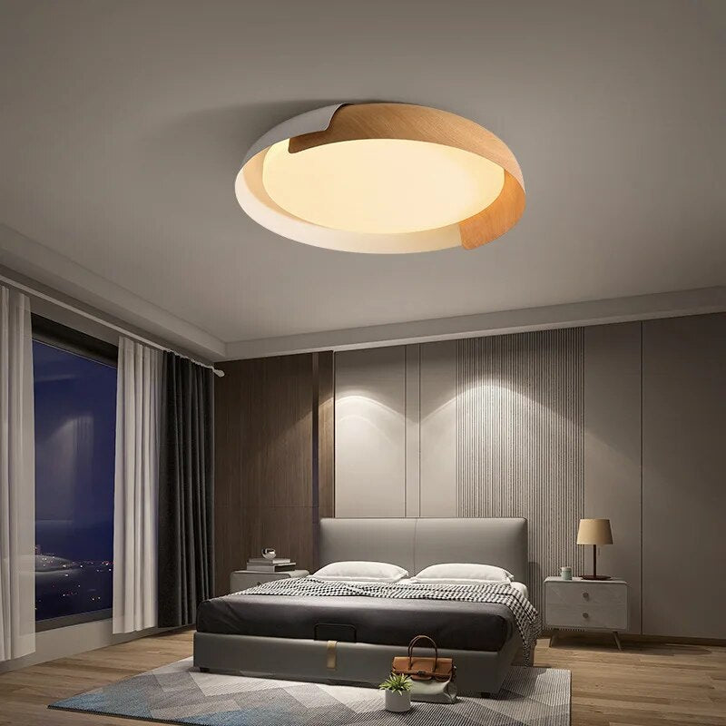 Φωτιστικό οροφής LED σε στυλ Nordic Wood