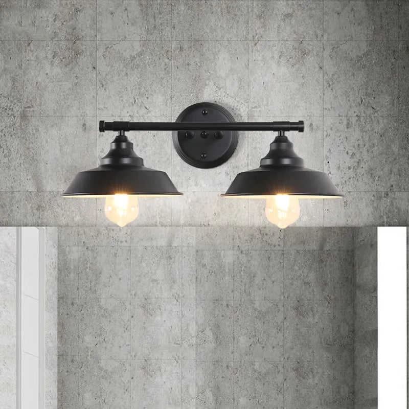 Vintage industrial Φωτιστικό τοίχου Loft Σίδερο διπλής κεφαλής