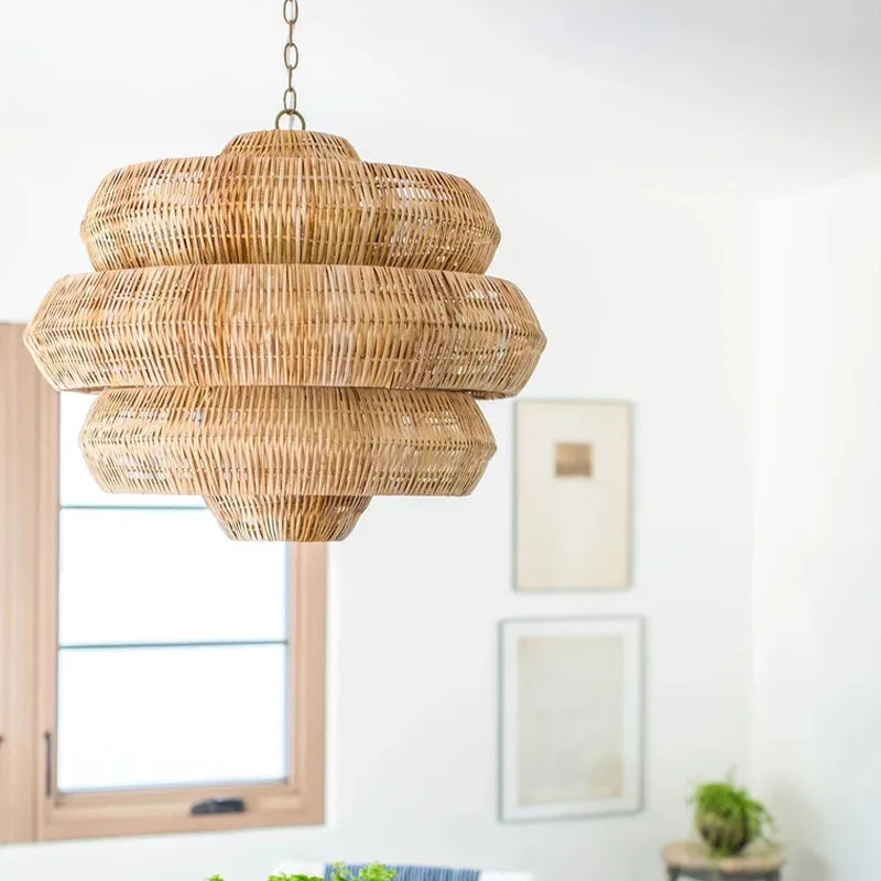 Ανάρτηση Bohemian Style Rattan Art en rotin