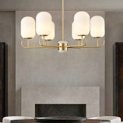 Πλήρης χάλκινος πολυέλαιος LED Φωτιστικό Post Modern Luxury Φουαγιέ Κρεβατοκάμαρα Γυαλί μελέτης Κρεμαστό φωτιστικό Τραπεζαρίας Φωτιστικά ξενοδοχείου