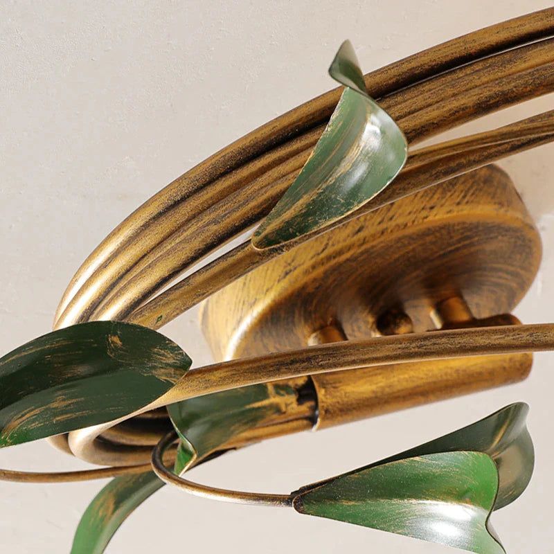 Φωτιστικό οροφής από σκανδιναβικό ποιμενικό γυάλινο λουλούδι led viridiplantae