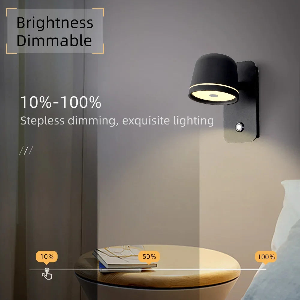 Φωτιστικό τοίχου LED με αφής και ρυθμιζόμενο dimmer Aisilan