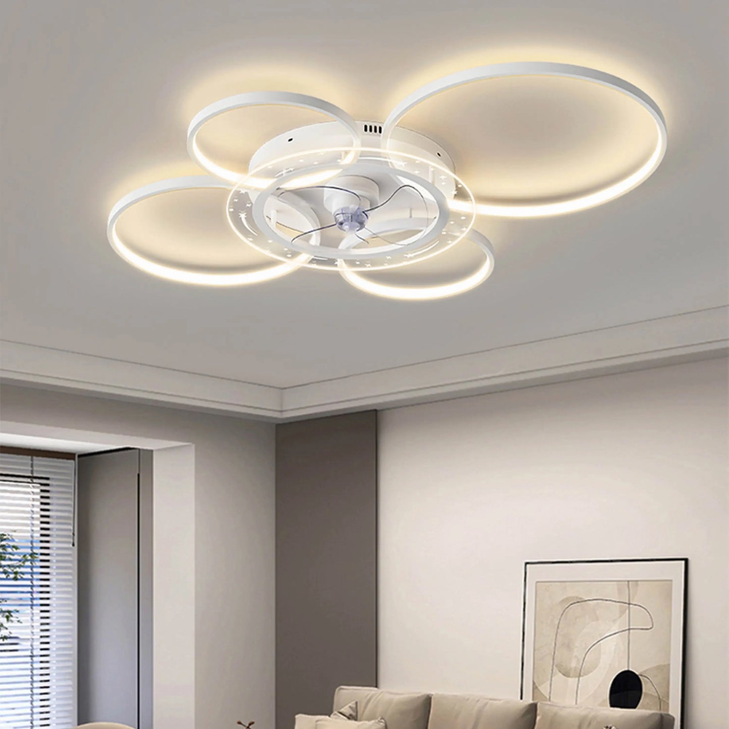 Σχέδιο Plafonnier avec des cercles à LED