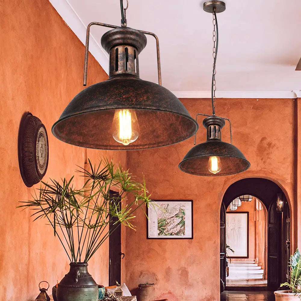 πολυέλαιος σκουριά μεταλλική οροφή σπίτι εστιατόριο