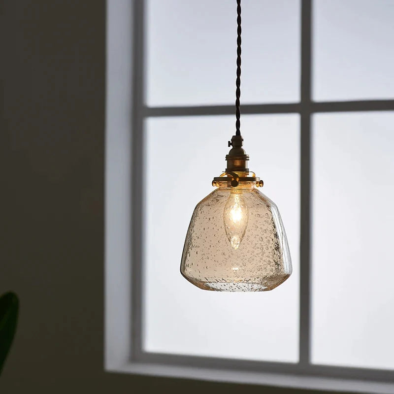 Γυάλινο κρεμαστό φωτιστικό LED δίπλα στο σπίτι Εσωτερικός φωτισμός Καφέ Υπνοδωμάτιο Φώτα Σαλονιού Χάλκινο Σκανδιναβικό Μοντέρνο Hanglamp