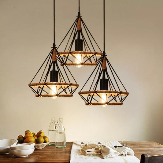 Κρεμαστό φωτιστικό κλουβιού Loft industrial style