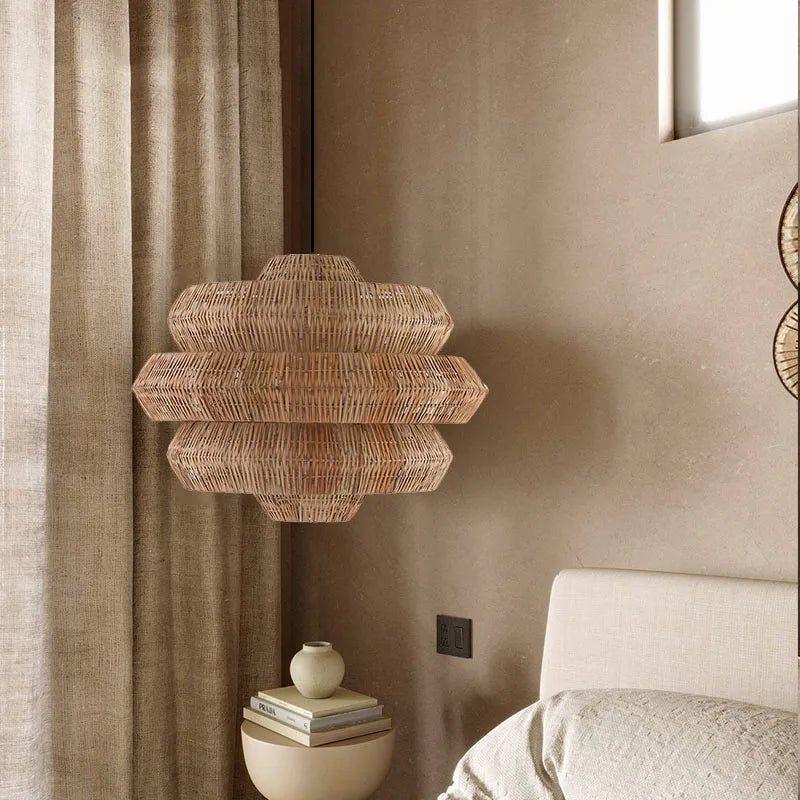 Ανάρτηση Bohemian Style Rattan Art en rotin