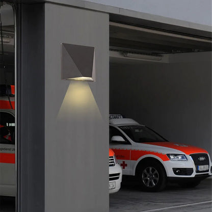 Μοντέρνο τετράγωνο φωτιστικό τοίχου αλουμινίου αδιάβροχο LED luminaria εξωτερικού και εσωτερικού χώρου δημιουργικά φώτα διακόσμησης τοίχου κήπου σπιτιού