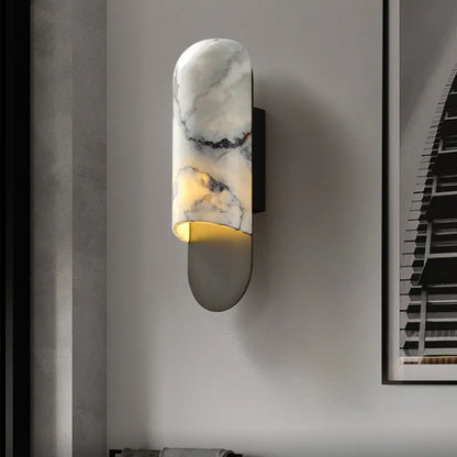 Φωτιστικό τοίχου πολυτελείας από χαλκό και μάρμαρο